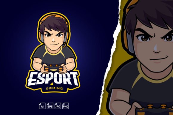 Download Pro E-sport Gamer Boy Logo Mascot - Game Collection
