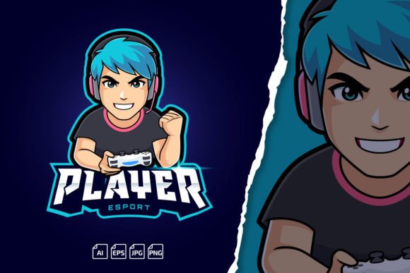 Download Pro Player Esport Gamer Logo Mascot - Game Collection