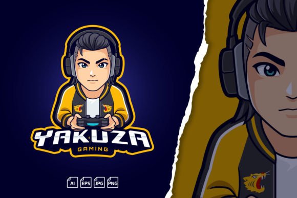 Download Yakuza Gamer Logo Esport Template - Game Collection