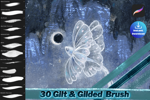 Download Procreate Gilt &amp; Gilded Brush Set - Procreate Collection
