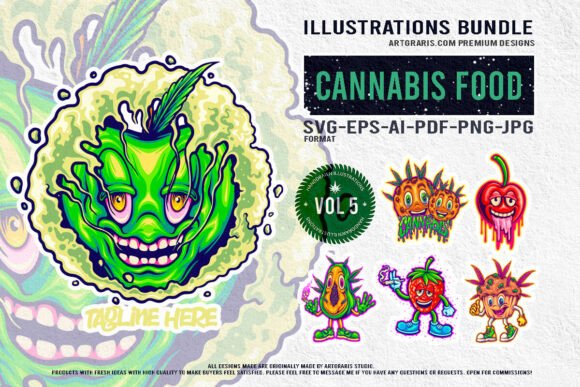 Download Imaginative Cannabis Fruit Characters - Imaginative Collection